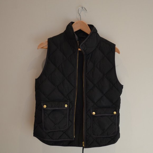 J. Crew Jackets & Blazers - J. Crew Size S Black Vest with Gold Detailing